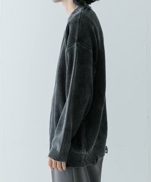 URBAN RESEARCH / アーバンリサーチ ニット・セーター | URBAN RESEARCH iD　ストーンウォッシュダメージニット | 詳細22