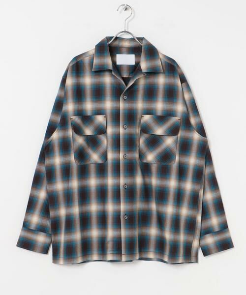 URBAN RESEARCH / アーバンリサーチ シャツ・ブラウス | URBAN RESEARCH iD　オンブレーチェックオープンカラーシャツ | 詳細1