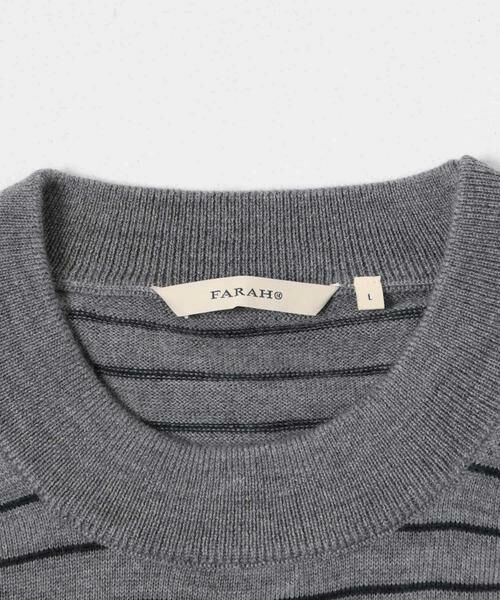 URBAN RESEARCH / アーバンリサーチ ニット・セーター | FARAH　High Gauge Striped Crew-Neck Sweater | 詳細8