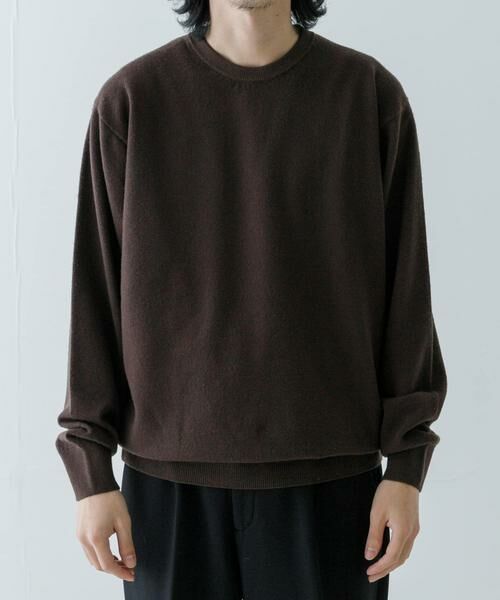 URBAN RESEARCH/アーバンリサーチ Yonetomi NEW BASIC KNIT PULLOVER ブラウン 3 URBAN RESEARCH/アーバンリサーチ Yonetomi NEW BASIC KNIT PULLOVER ブラウン 3