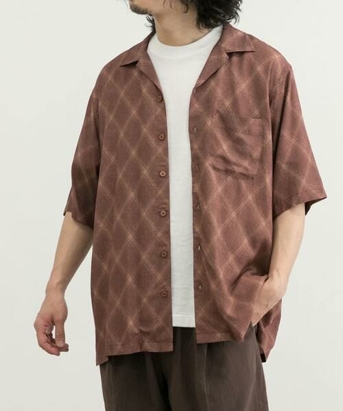 URBAN RESEARCH / アーバンリサーチ シャツ・ブラウス | クロスパターンオープンカラーシャツ | 詳細1