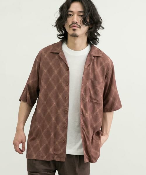 URBAN RESEARCH / アーバンリサーチ シャツ・ブラウス | クロスパターンオープンカラーシャツ | 詳細2