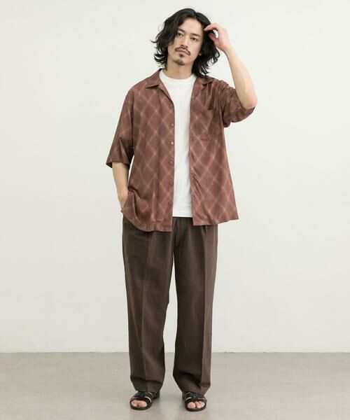 URBAN RESEARCH / アーバンリサーチ シャツ・ブラウス | クロスパターンオープンカラーシャツ | 詳細3