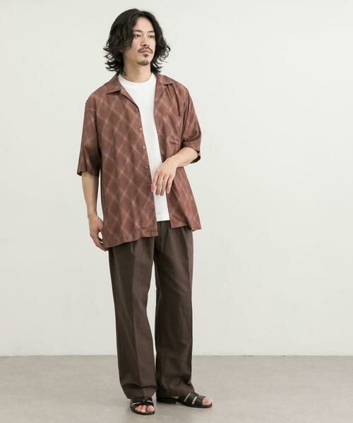 URBAN RESEARCH / アーバンリサーチ シャツ・ブラウス | クロスパターンオープンカラーシャツ | 詳細5