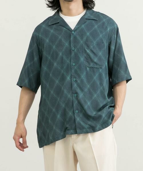 URBAN RESEARCH / アーバンリサーチ シャツ・ブラウス | クロスパターンオープンカラーシャツ | 詳細9