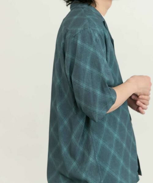 URBAN RESEARCH / アーバンリサーチ シャツ・ブラウス | クロスパターンオープンカラーシャツ | 詳細18