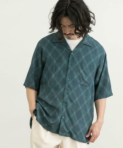 URBAN RESEARCH / アーバンリサーチ シャツ・ブラウス | クロスパターンオープンカラーシャツ | 詳細10