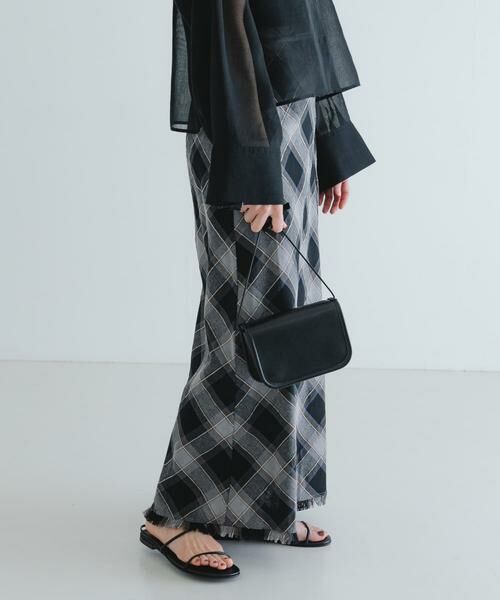 URBAN RESEARCH / アーバンリサーチ スカート | バイアスチェックフリンジスカート | 詳細1