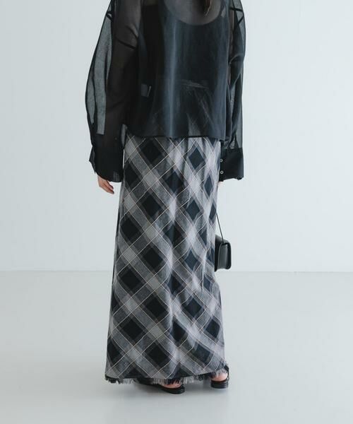 URBAN RESEARCH / アーバンリサーチ スカート | バイアスチェックフリンジスカート | 詳細2