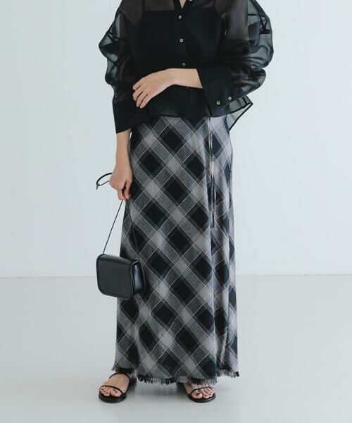 URBAN RESEARCH / アーバンリサーチ スカート | バイアスチェックフリンジスカート | 詳細3