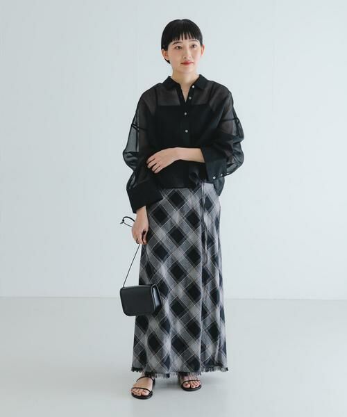 URBAN RESEARCH / アーバンリサーチ スカート | バイアスチェックフリンジスカート | 詳細5