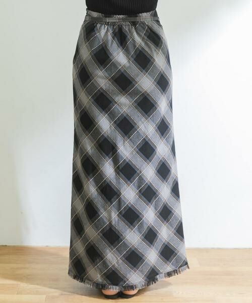 URBAN RESEARCH / アーバンリサーチ スカート | バイアスチェックフリンジスカート | 詳細8