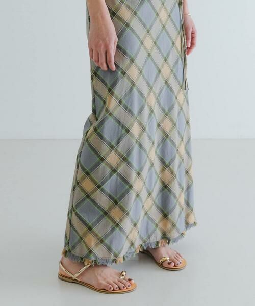 URBAN RESEARCH / アーバンリサーチ スカート | バイアスチェックフリンジスカート | 詳細10