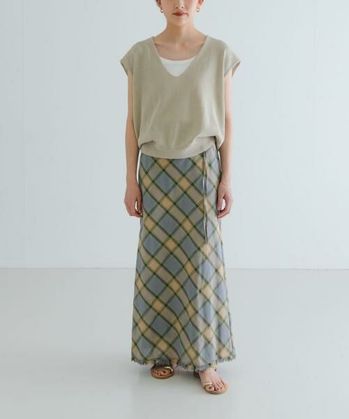 URBAN RESEARCH / アーバンリサーチ スカート | バイアスチェックフリンジスカート | 詳細13