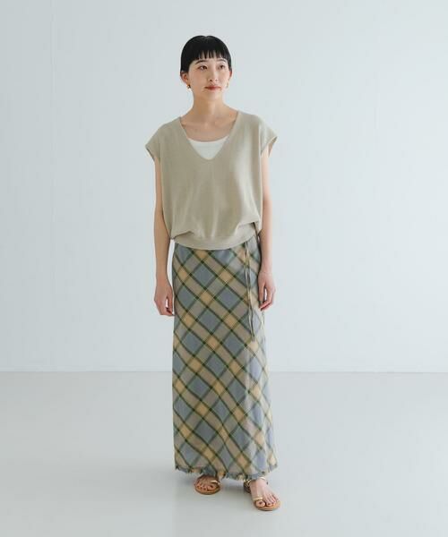URBAN RESEARCH / アーバンリサーチ スカート | バイアスチェックフリンジスカート | 詳細14