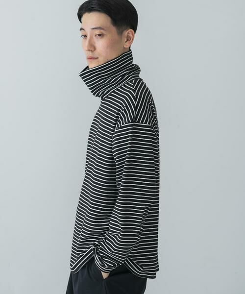 URBAN RESEARCH / アーバンリサーチ Tシャツ | 起毛ボーダールーズタートルTシャツ | 詳細1
