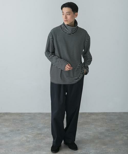 URBAN RESEARCH / アーバンリサーチ Tシャツ | 起毛ボーダールーズタートルTシャツ | 詳細3