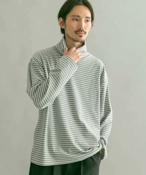 URBAN RESEARCH / アーバンリサーチ Tシャツ | 起毛ボーダールーズタートルTシャツ | 詳細12