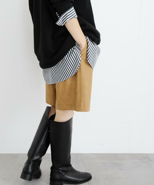 URBAN RESEARCH / アーバンリサーチ ショート・ハーフ・半端丈パンツ | フェイクレザーハーフパンツ | 詳細2