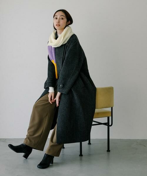 URBAN RESEARCH / アーバンリサーチ マフラー・ショール・スヌード・ストール | ボーダーニットマフラー | 詳細1