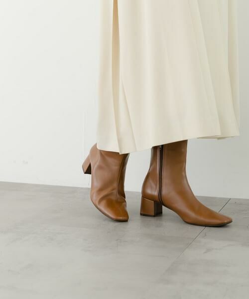 URBAN RESEARCH / アーバンリサーチ ブーツ(ショート丈) | 『MADE IN JAPAN』スクエアトゥブーツ(ブラウン)