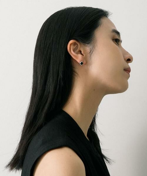 URBAN RESEARCH / アーバンリサーチ ピアス・イヤリング | decor『デコール』　石のピアス オニキス | 詳細1
