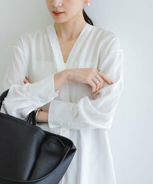 URBAN RESEARCH / アーバンリサーチ シャツ・ブラウス | ブロードカラーレスブラウス | 詳細1