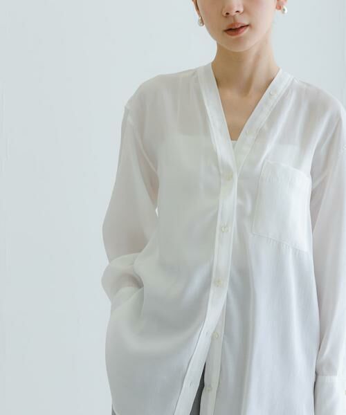 URBAN RESEARCH / アーバンリサーチ シャツ・ブラウス | ブロードカラーレスブラウス | 詳細2