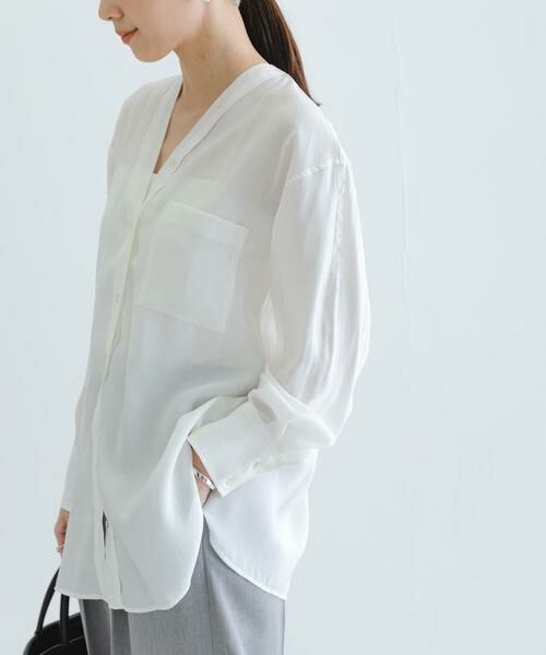 URBAN RESEARCH / アーバンリサーチ シャツ・ブラウス | ブロードカラーレスブラウス | 詳細3