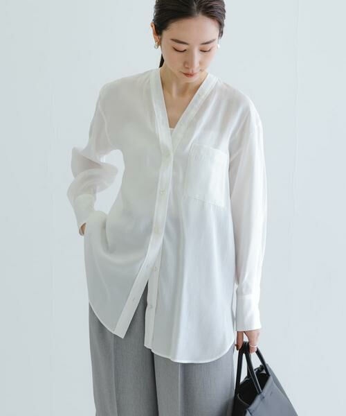 URBAN RESEARCH / アーバンリサーチ シャツ・ブラウス | ブロードカラーレスブラウス | 詳細6