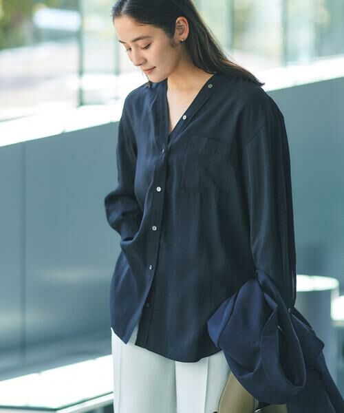 URBAN RESEARCH / アーバンリサーチ シャツ・ブラウス | ブロードカラーレスブラウス | 詳細10
