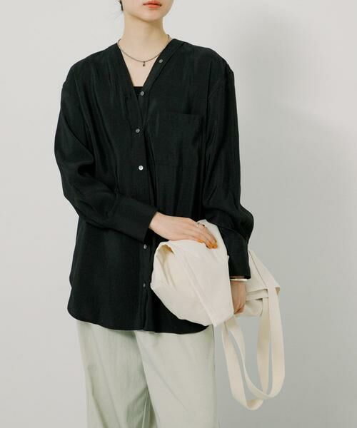 URBAN RESEARCH / アーバンリサーチ シャツ・ブラウス | ブロードカラーレスブラウス | 詳細15