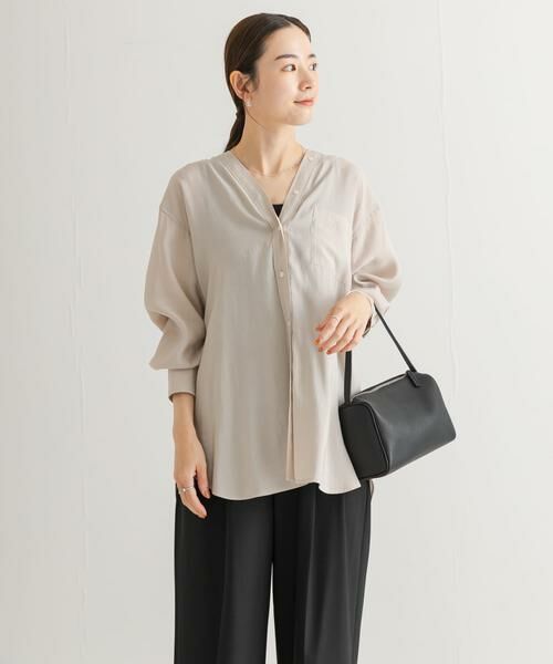 URBAN RESEARCH / アーバンリサーチ シャツ・ブラウス | ブロードカラーレスブラウス | 詳細23