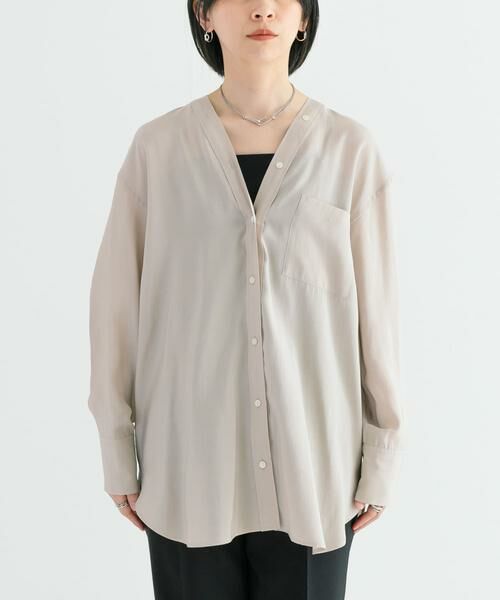 URBAN RESEARCH / アーバンリサーチ シャツ・ブラウス | ブロードカラーレスブラウス | 詳細26