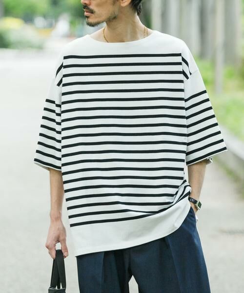 URBAN RESEARCH / アーバンリサーチ Tシャツ | USAコットンバスクTシャツ(ホワイト系その他)