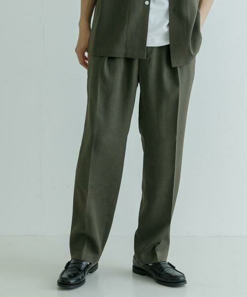 URBAN RESEARCH / アーバンリサーチ その他パンツ | 『UR TECH DRYLUXE』リネンライクイージートラウザー(ブラウン)