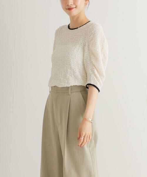 URBAN RESEARCH / アーバンリサーチ Tシャツ | シャーリングハーフスリーブプルオーバー | 詳細1