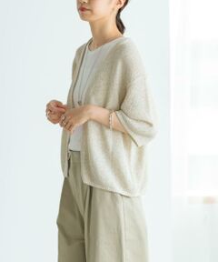 URBAN RESEARCH / アーバンリサーチ カーディガン・ボレロ | ハーフスリーブラメブークレカーディガン