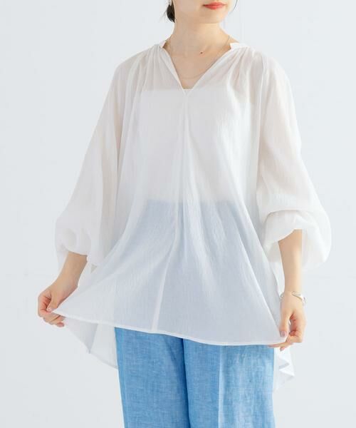 URBAN RESEARCH / アーバンリサーチ シャツ・ブラウス | シアードロストギャザーブラウス | 詳細1