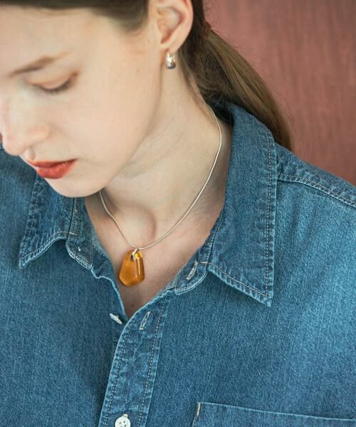 URBAN RESEARCH / アーバンリサーチ ネックレス・ペンダント・チョーカー | decor『デコール』　Rectangleglass Necklace | 詳細1