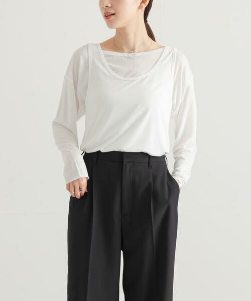 URBAN RESEARCH/アーバンリサーチ ルーズシアーカットソー オフホワイト FREE