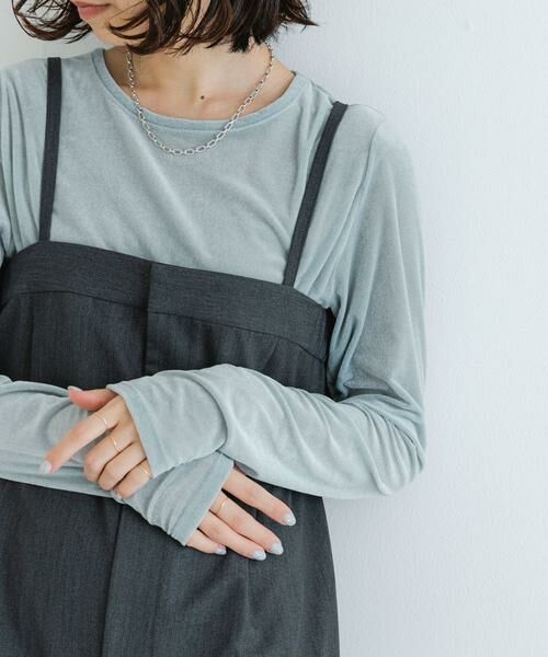 URBAN RESEARCH / アーバンリサーチ Tシャツ | 『MADE IN JAPAN』シアーベロアロングスリーブカットソー | 詳細1