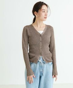 URBAN RESEARCH / アーバンリサーチ カーディガン・ボレロ | ラメリブニットカーディガン