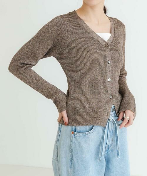 URBAN RESEARCH / アーバンリサーチ カーディガン・ボレロ | ラメリブニットカーディガン | 詳細1