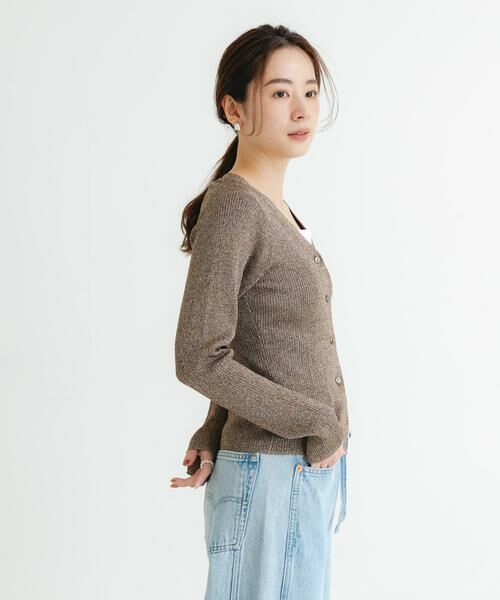 URBAN RESEARCH / アーバンリサーチ カーディガン・ボレロ | ラメリブニットカーディガン | 詳細3