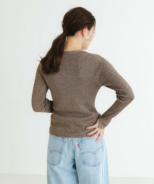 URBAN RESEARCH / アーバンリサーチ カーディガン・ボレロ | ラメリブニットカーディガン | 詳細4