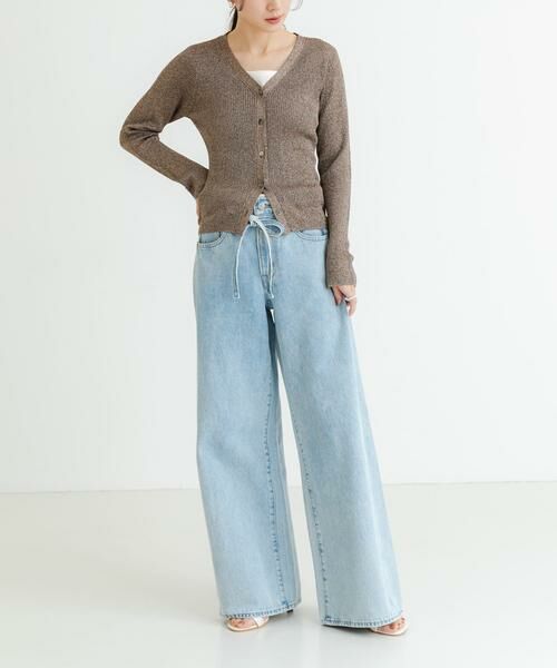 URBAN RESEARCH / アーバンリサーチ カーディガン・ボレロ | ラメリブニットカーディガン | 詳細5