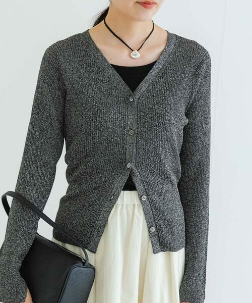 URBAN RESEARCH / アーバンリサーチ カーディガン・ボレロ | ラメリブニットカーディガン | 詳細10