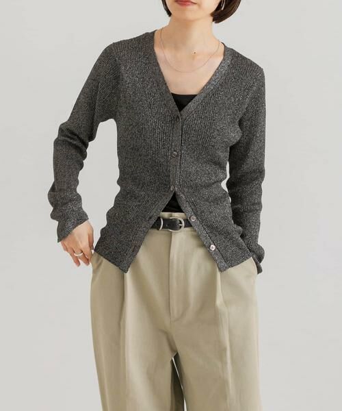 URBAN RESEARCH / アーバンリサーチ カーディガン・ボレロ | ラメリブニットカーディガン | 詳細15