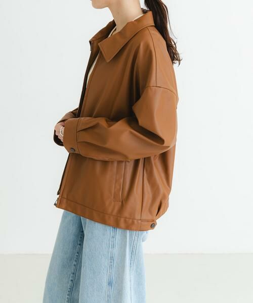 URBAN RESEARCH / アーバンリサーチ レザーブルゾン・ジャケット | レザーライクジップブルゾン | 詳細2